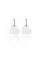 Bright White Color Antiallergic Heart Earrings - 2