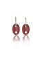 Matte Burgundy Color Antiallergic Sailor Knot Earrings - 2