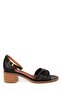 Talia Women's Black Genuine Leather Sandals - 5