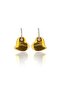 Chrome Bright Yellow Color Antiallergic Heart Earrings - 2
