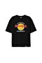 Marecash Unisex Black Oversize Yellow Hard Rock T-shirt