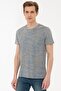 Grey Melange Slim Fit Crew Neck T-Shirt