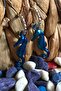 Chrome Blue Color Antiallergic Sea Horse Earrings - 2