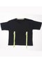 Black 4-Pocket Cotton Style Girl's T-Shirt Shorts Set - 3