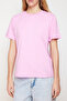 Pembe %100 Pamuk Basic Bisiklet Yaka Örme T-Shirt TWOSS23TS00000 - 7