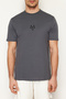 Anthracite Regular/Normal Fit Wolf Embroidery 100% Cotton T-Shirt Tmnss24Ts00056 - 5