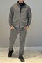 Men's Lycra Combed Cotton Rib Tracksuit 3719 Anthracite - 6