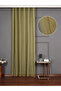 Extraform Gathered Olive Green Tulle Curtain Leaded Honeycomb