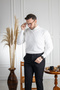 Interview Wraps Half Turtleneck Rayon White Knitwear Sweater - 7