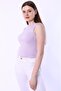 Women's Zero Sleeve Blouse, Ribbed Camisole Blouse Fabric - 4