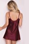 Satin Nightgown Claret Red - 2