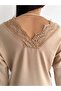 V-Neck Back Lace Detailed Blouse - 5