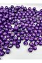 14mm Silver Gilded Veined Purple Beads Jewelry and Bag Making Beads (100gr,~56 Pieces) - 2