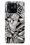 Xiaomi Redmi 10C Compatible Case Patterned Printed Silicone Black/White