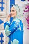 شال قطني ممشط باللون الأخضر المائي - 2