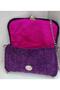 Hand Embroidered Velvet Rope Canvas Evening Bag - 5