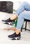 Black Color Parachute Material Stoned Women's Sports Shoes - 4