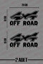 2 PIECES 4×4 OFF ROAD PICK UP STICKER SET