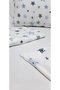 Blue Star Patterned Park Crib Baby Duvet Cover Set - 80X120Cm, 100% Cotton - 3