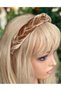 Imported luxury French model design velvet mesh crown gold women's crown - 3