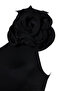 Black one shoulder covered flower appliqued brazilian swimsuit tbess23ma00401 - 7