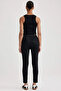 J8743Az/Bk27 Defacto Women's Canvas Trousers Black - 6