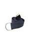 Unisex 4-Piece Navy Blue Gray White Black D Ring Woven Tactical Sports Canvas Cloth Denim Belt - 2