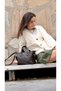 Leather Shoulder Bag Women, Genuine LeatherSpecial Production Bag with Side Pockets