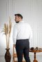 Interview Wraps Polo Collar Rayon White Knitwear Sweater - 9