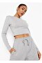 Women's Long Sleeve Crop, Camisole Corded Fabric 95% Cotton 5% Elastane