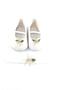 Special Series White Daisy Needle Embroidered White, Elastic Ballet Shoes, Baby Girl's Shoes and Bandana - 3