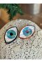 Imported fashion trend luxury pearlescent bone metal clothespin eye shape evil eye buckle black - 7