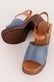 Women's Genuine Leather Platform Heeled Sandals Msa.34