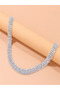 Women's 4 Rows Zircon Stone Waterway Evening Dress Choker Necklace - 2