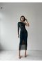 ONE SLEEVE DETAIL MIDI LENGTH DRESS