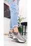 Gray Color Parachute Material Stoned Women's Sports Shoes