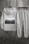 Printed Unisex Hooded Tracksuit Set