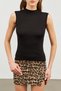 Women's Black Zero Sleeve Blouse - 4