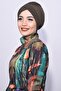 Hijab Sea Pool Cap Cross Knot Model Khaki (4 Seasons Use)