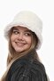 Rabbit Feather Bucket Plush Hat - 2