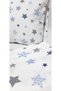 Blue Star Patterned Park Crib Baby Duvet Cover Set - 80X120Cm, 100% Cotton - 2