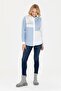 Women's Blue Long Sleeve Shirt ELİFSU BUTİKHOME - 8
