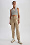 S2790Az/Bg430 Defacto Women's Canvas Trousers Stone - 3