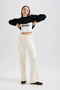 A0954Ax/Er233 Defacto Women's Tracksuit Bottom Ecru - 3