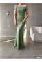 Women's Crepe Fabric Graduation Evening Dress - 2