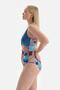 Lilac - Petrol Green Recovery Swimsuit with Corset - 3