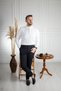 Interview Wraps Polo Collar Rayon White Knitwear Sweater - 7
