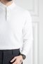 Interview Wraps Polo Collar Rayon White Knitwear Sweater - 8