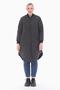 Women's Large Size Ribbed Black Puffer Quilted Jacket 1036