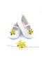 SPECIAL SERIES YELLOW DAISY NEEDLE CARVED WHITE, ELASTIC SHOES, BABY GIRL'S SHOES AND BANDANA